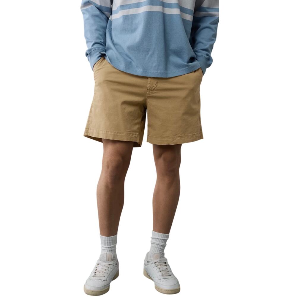 American Eagle Lived-In Flex 7" Khaki Short, Tencel Blend, Men's Size 30, NWT